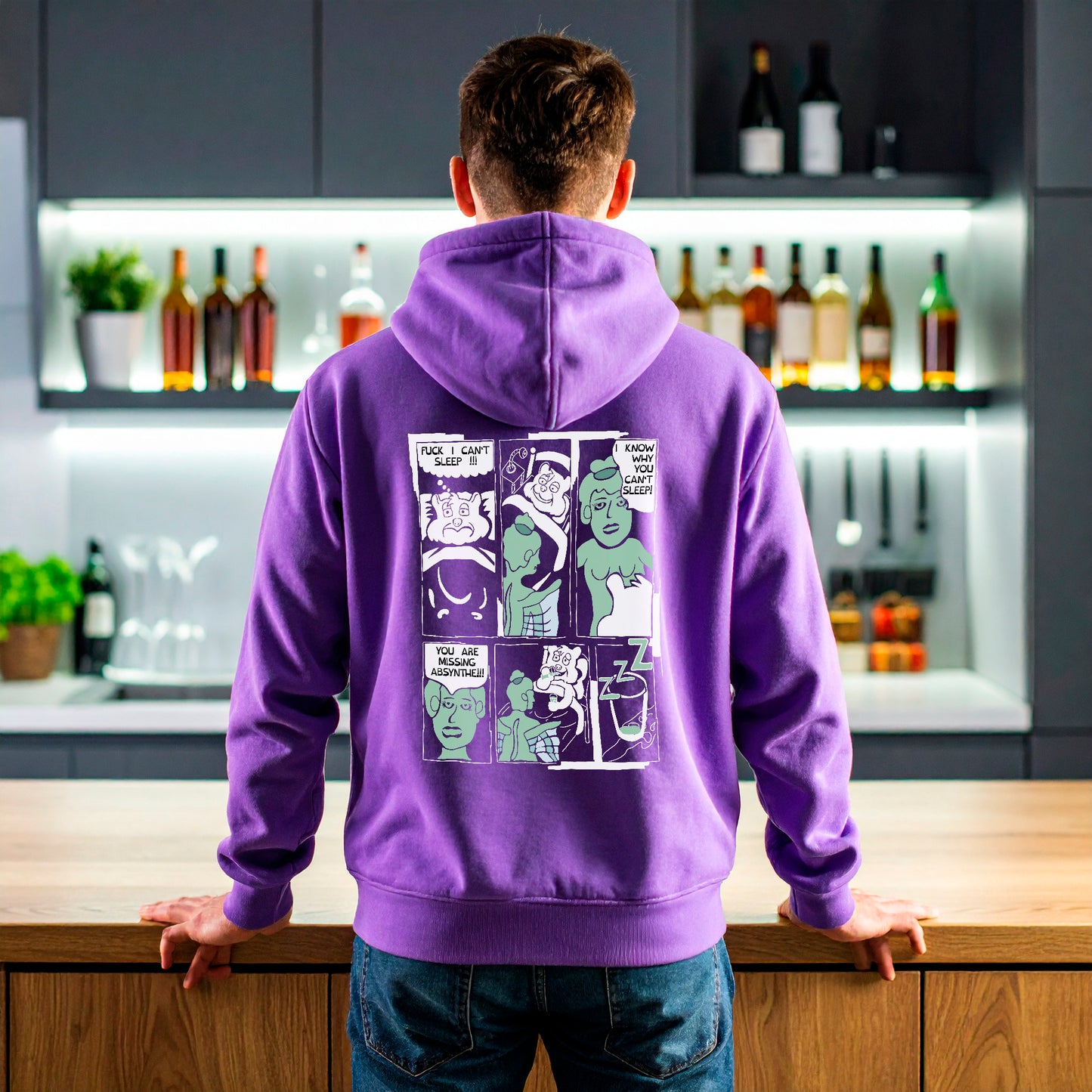 Hoodie AbsyntheComic (lila)