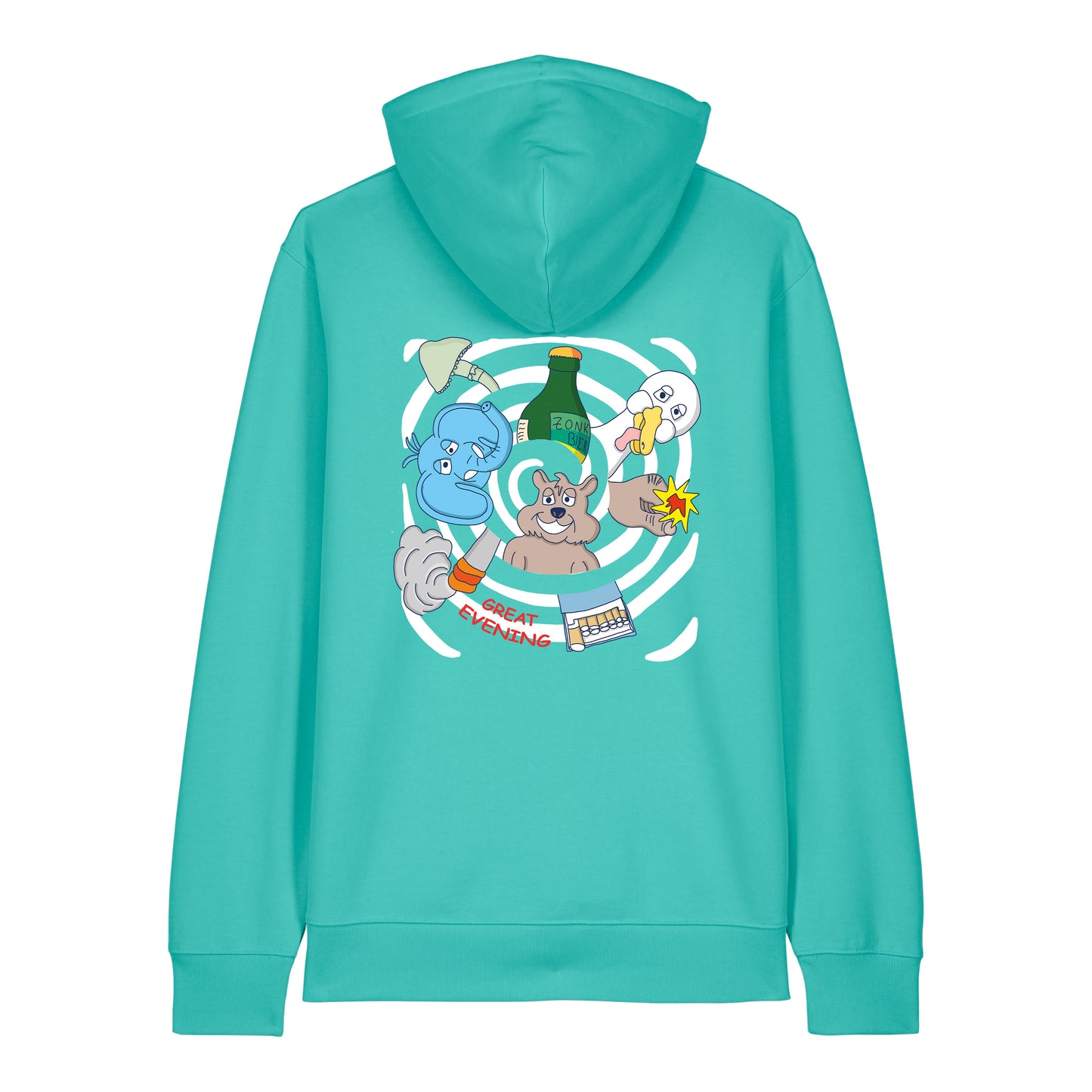Hoodie Spiral (pool blau)