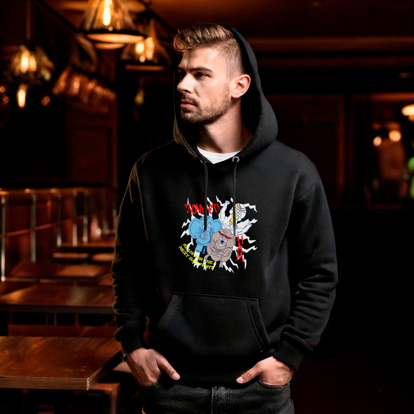Hoodie BarFight (schwarz)