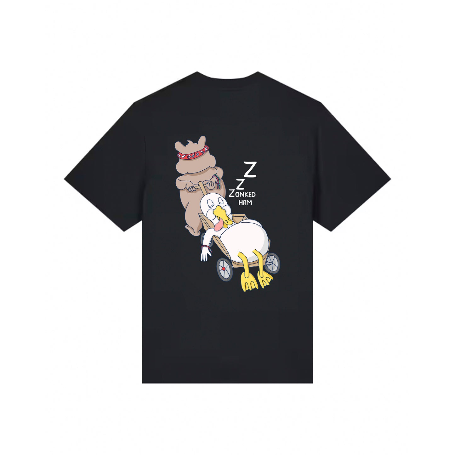 T-Shirt Handcart (schwarz) Backprint