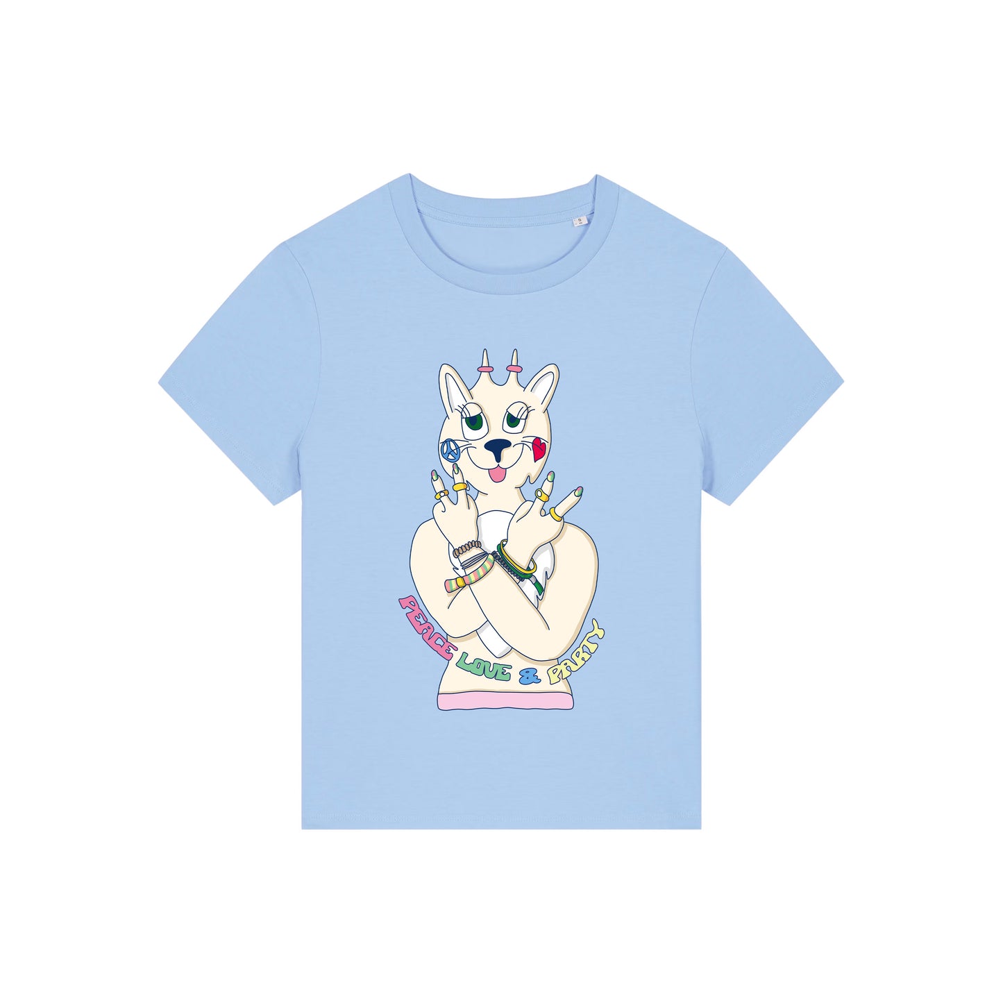 T-Shirt PartyLovePeace (blue soul)