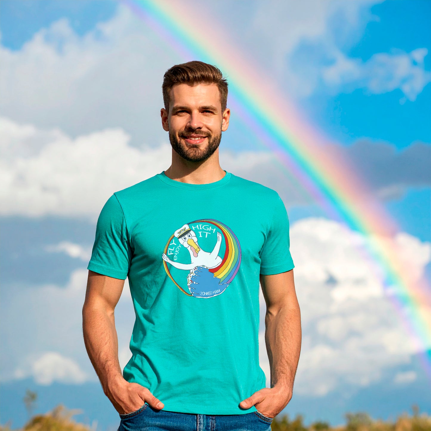 T-Shirt FlyHigh (pool blau)