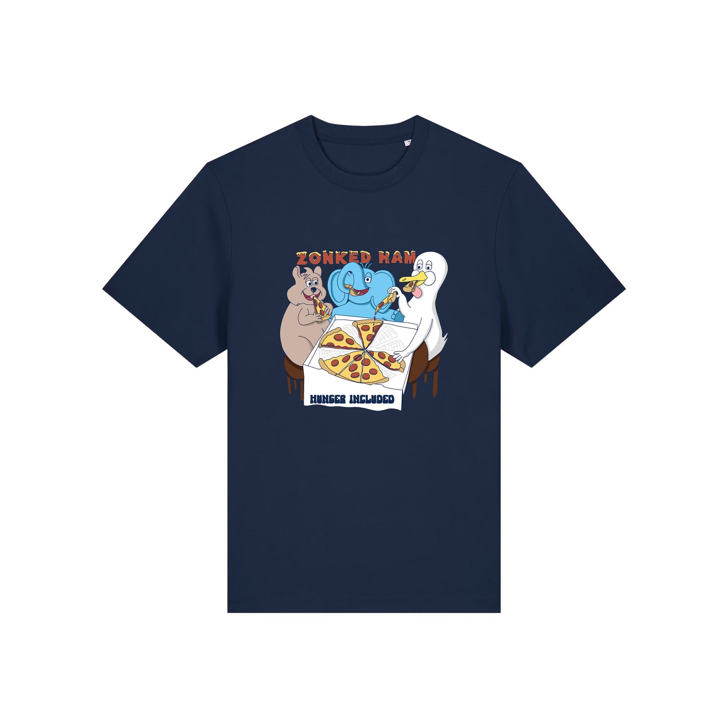 T-Shirt Hungry (navy blau)
