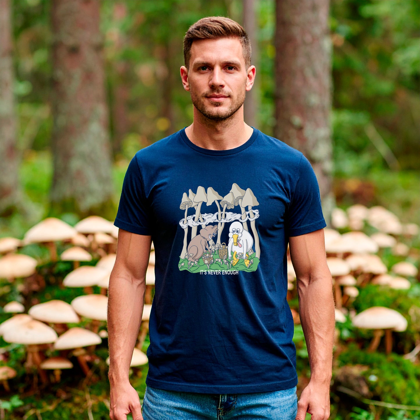 T-Shirt MushroomMorning (navy blau)