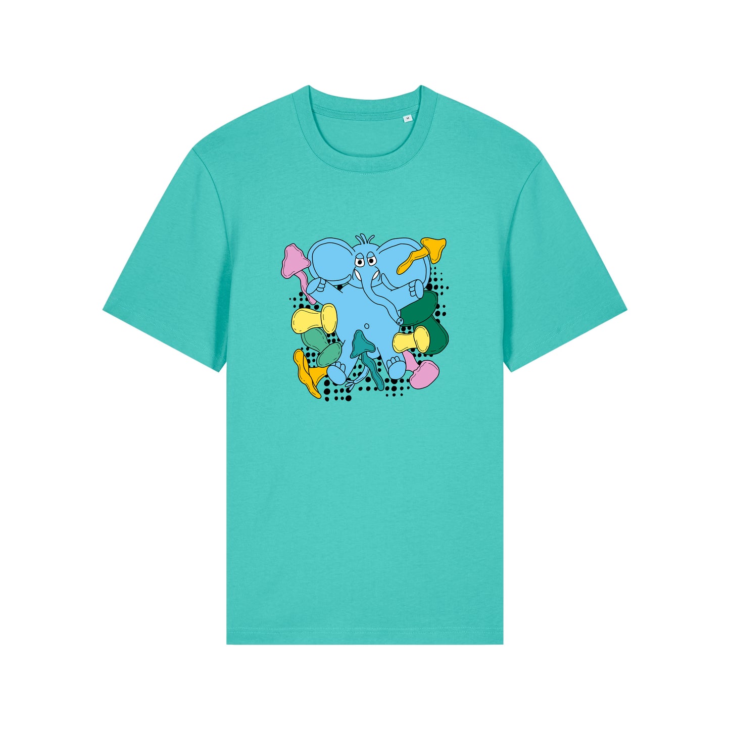 T-Shirt MushroomParty (pool blau)