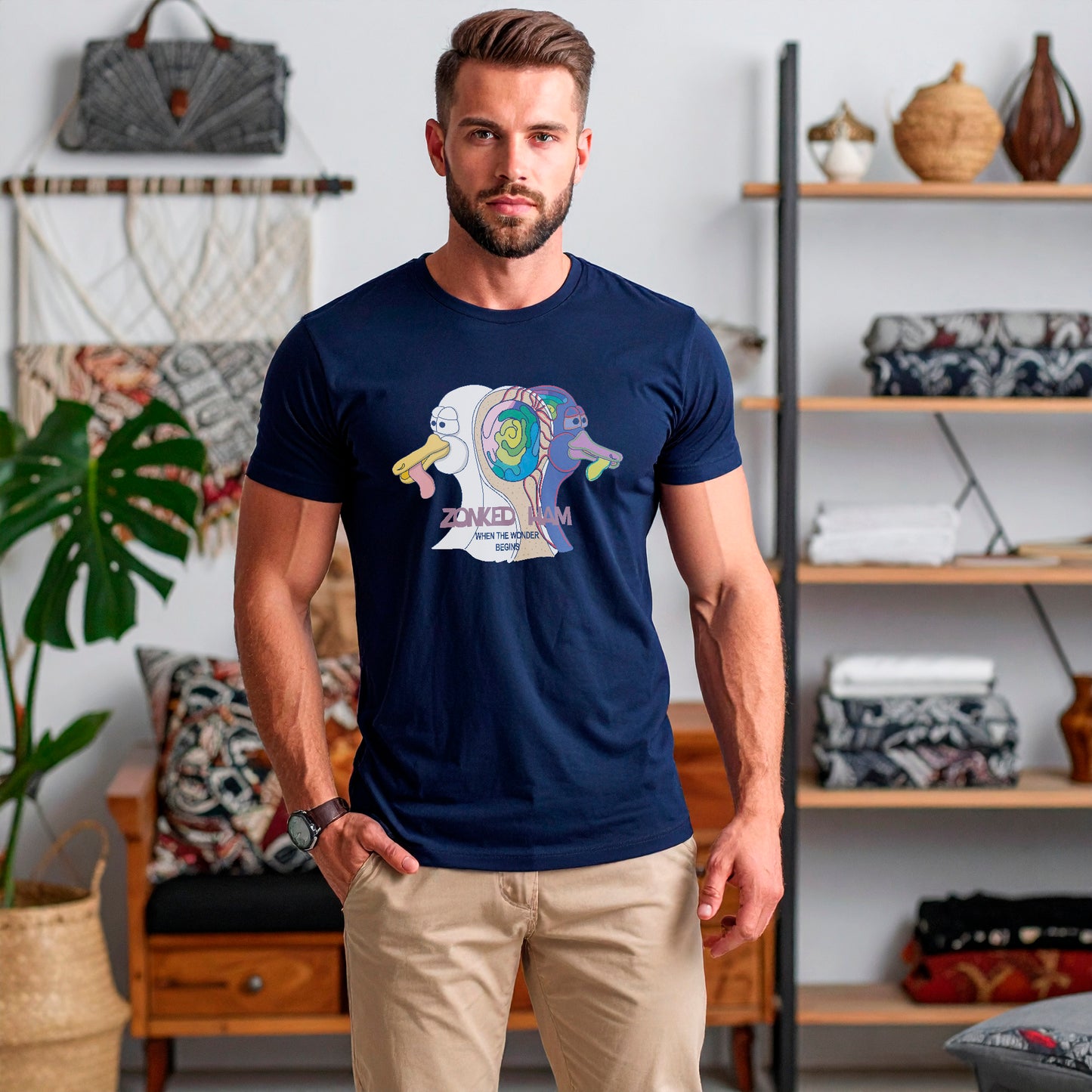 T-Shirt Faded (navy blau)