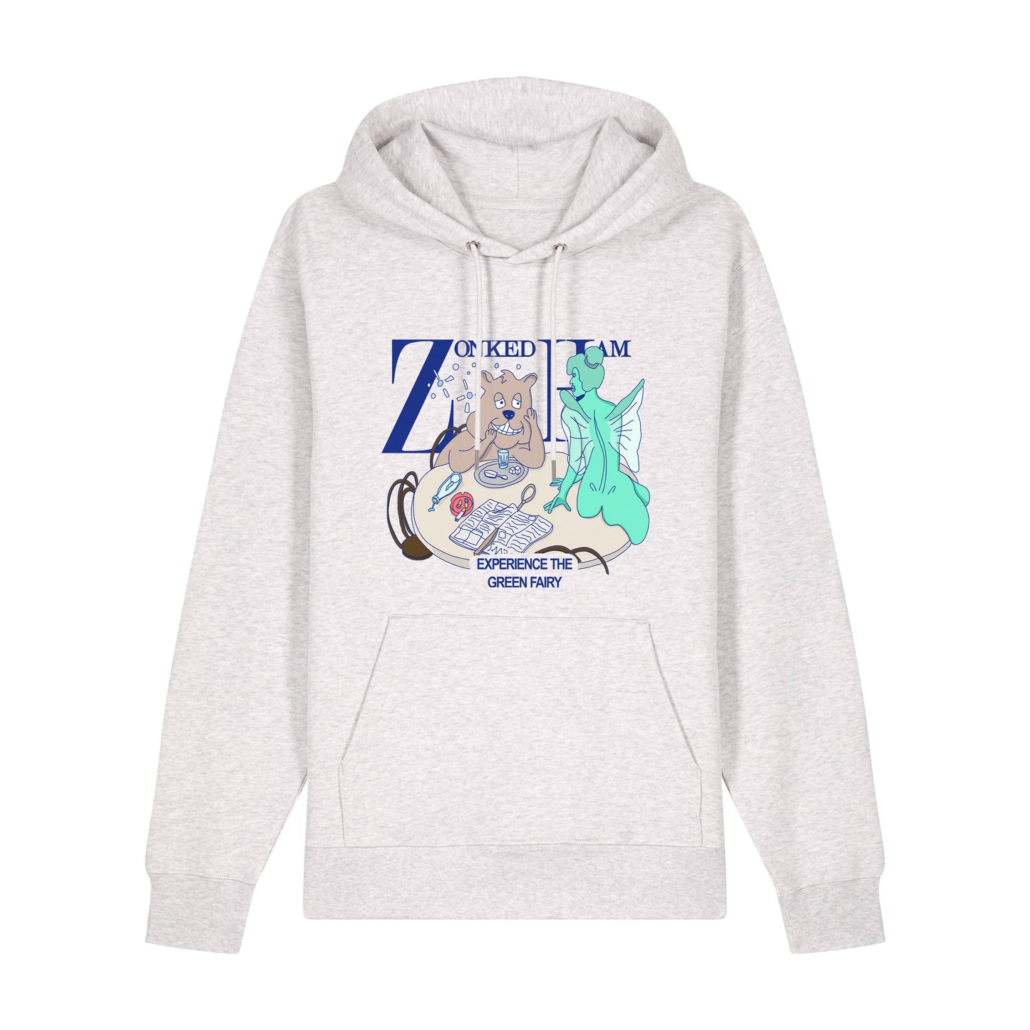 Hoodie GreenFairy (hell grau)