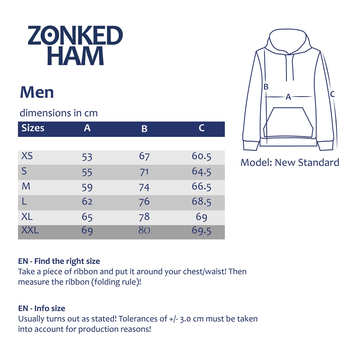 Hoodie Relax (navy blau)