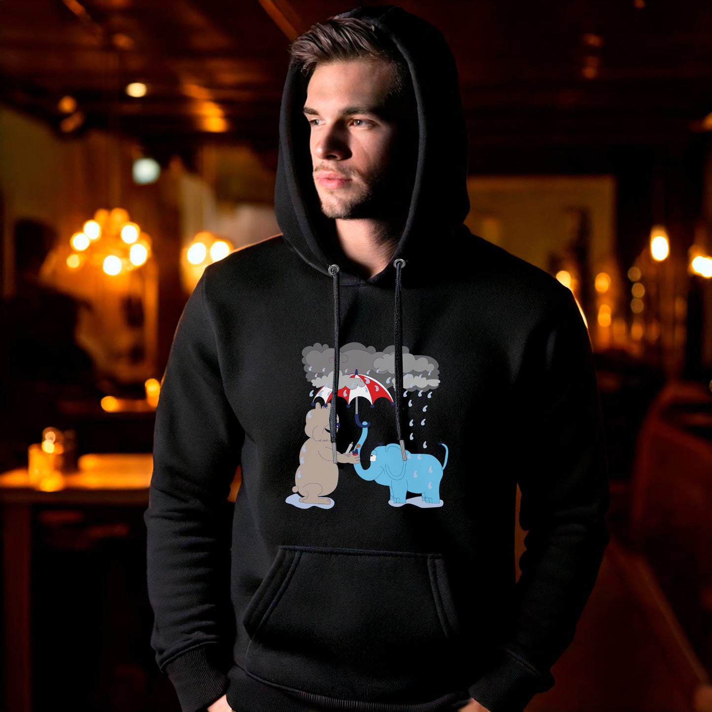 Hoodie Umbrella (schwarz)
