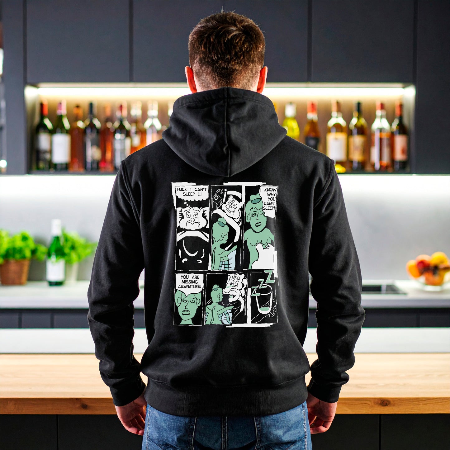 Hoodie AbsyntheComic (schwarz)