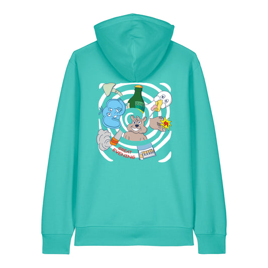 Hoodie Spiral (pool blau)