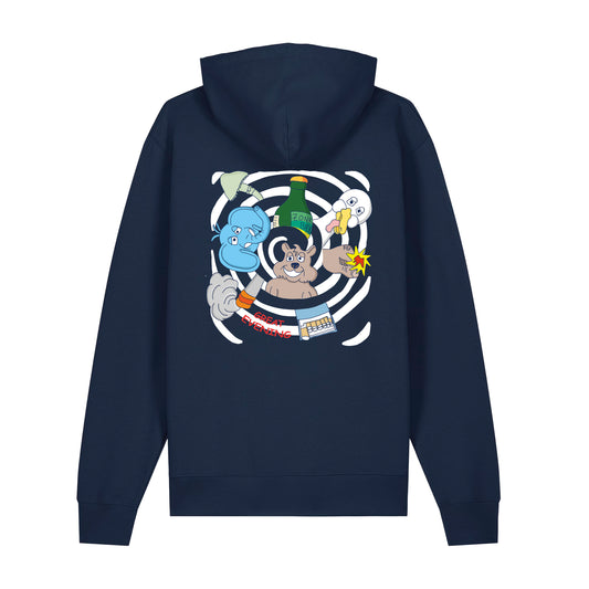 Hoodie Spiral (navy blau)