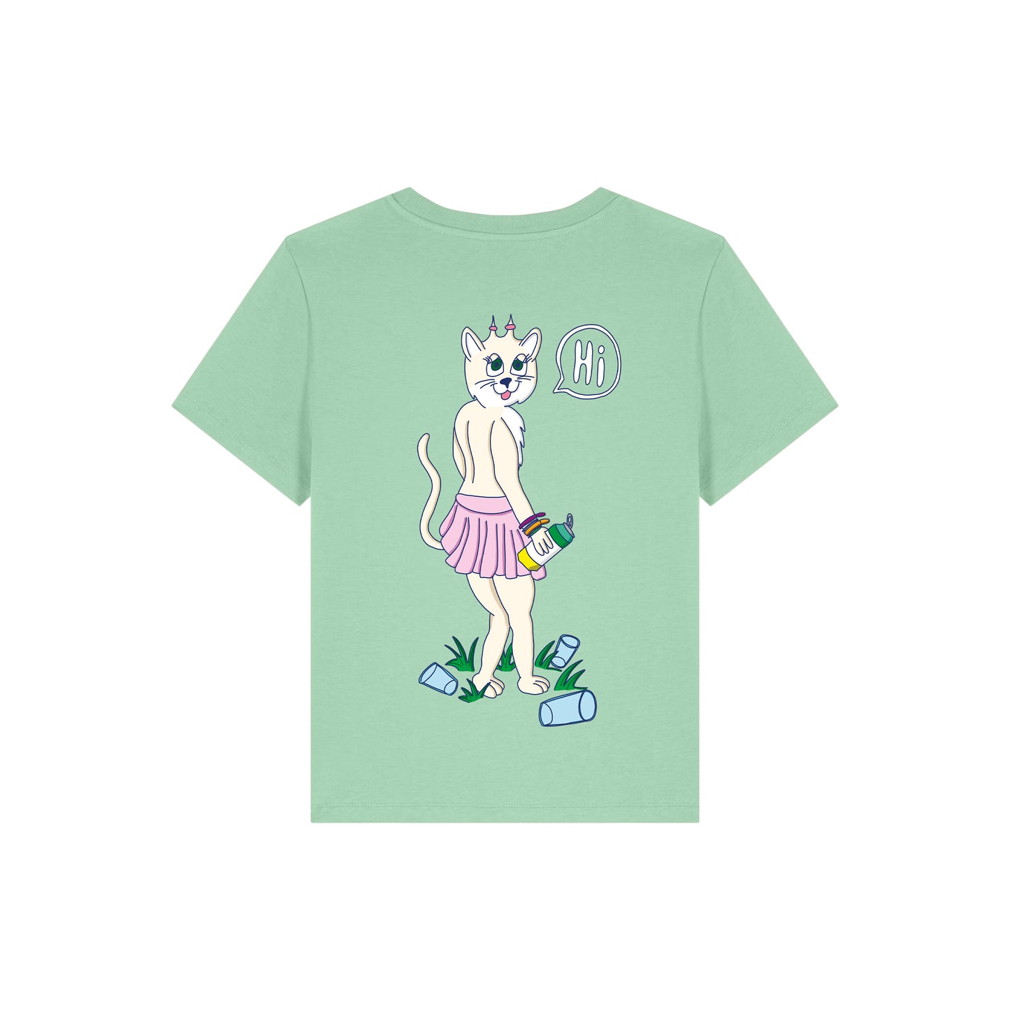 T-Shirt CoolCat (türkis) Backprint