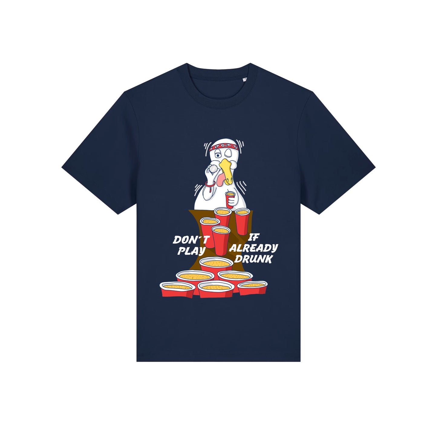 T-Shirt BeerPong (navy blau)