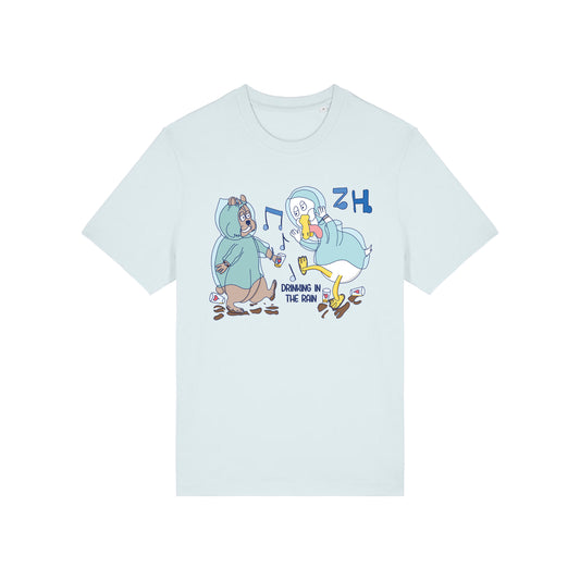 T-Shirt RainCape (icy blau)