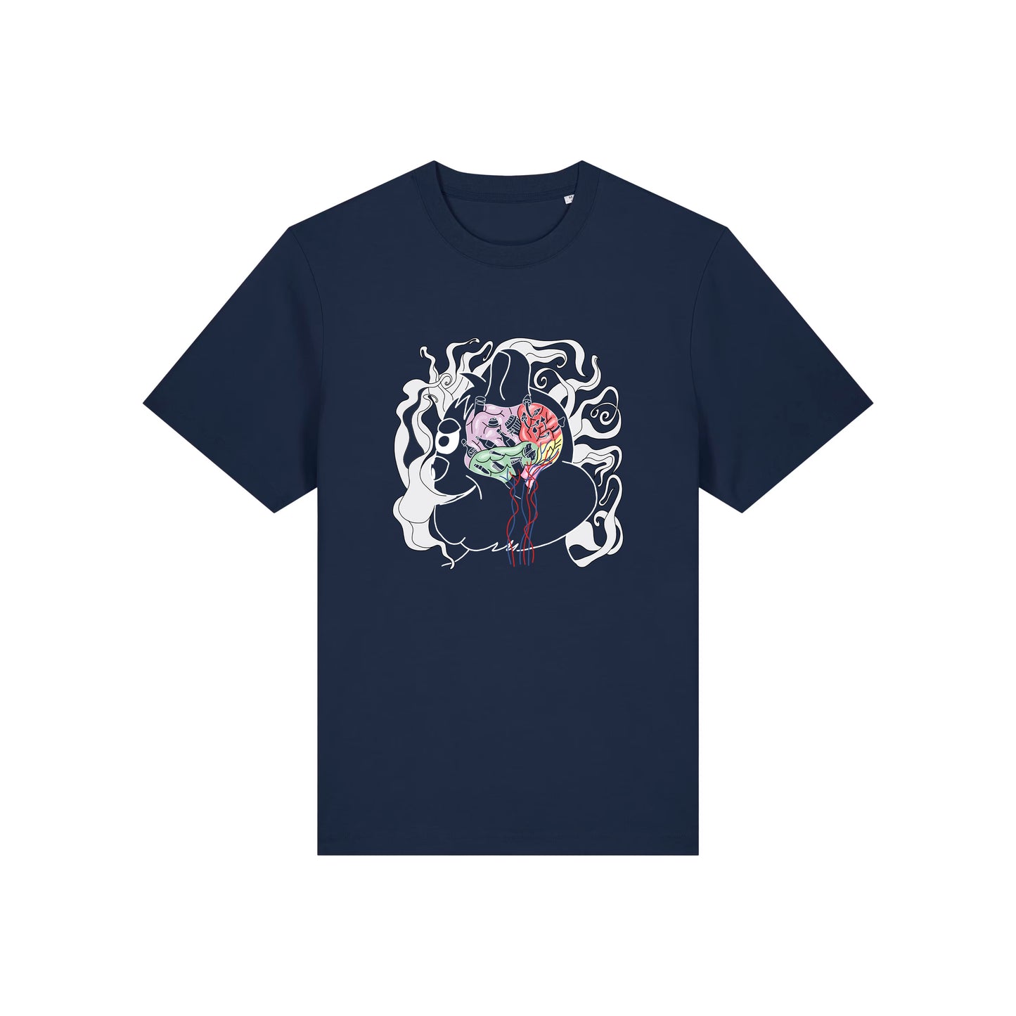 T-Shirt FadedBrain (navy blau)