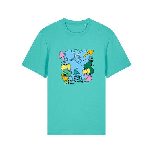 T-Shirt MushroomParty (pool blau)