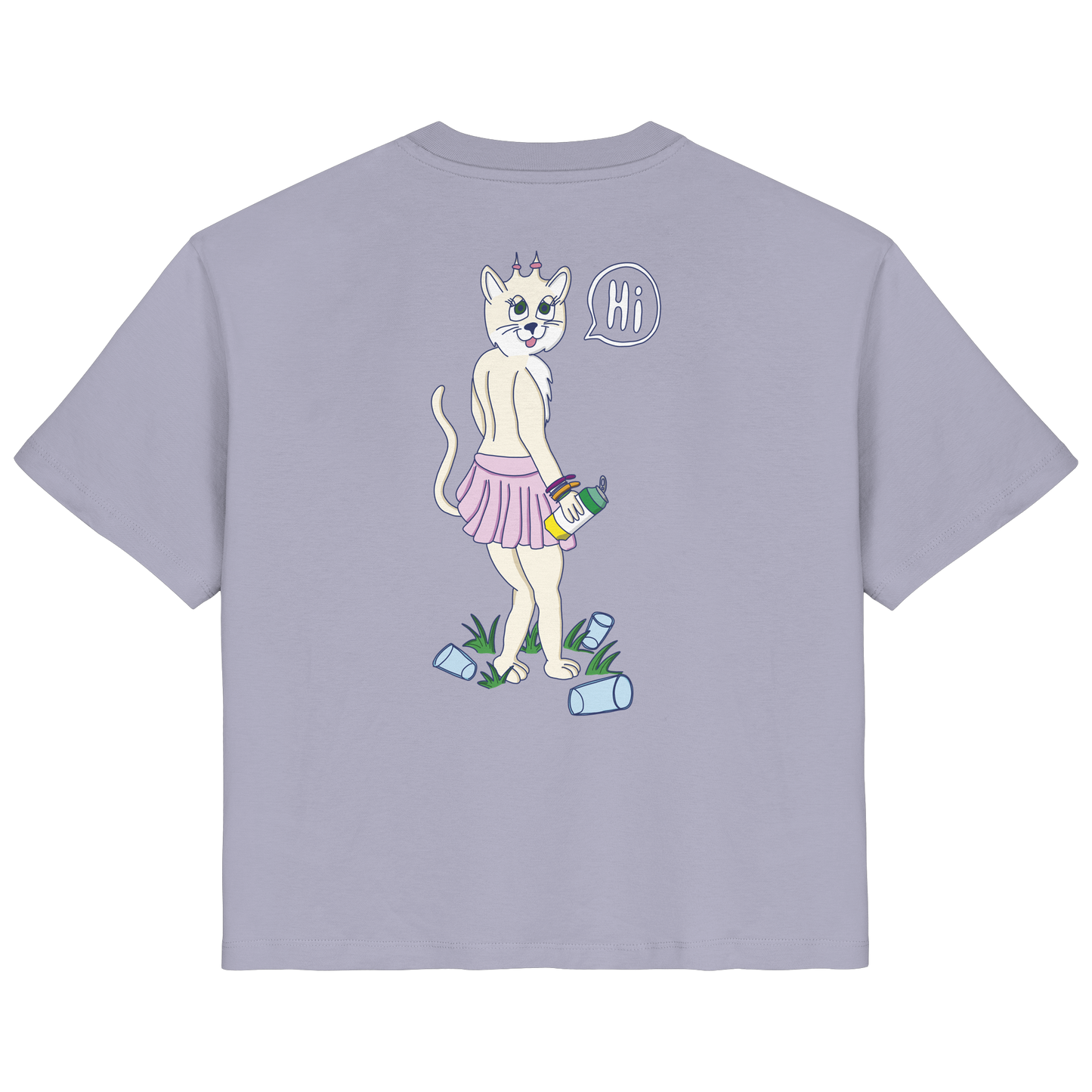 T-Shirt CoolCat (lavendel) - Backprint