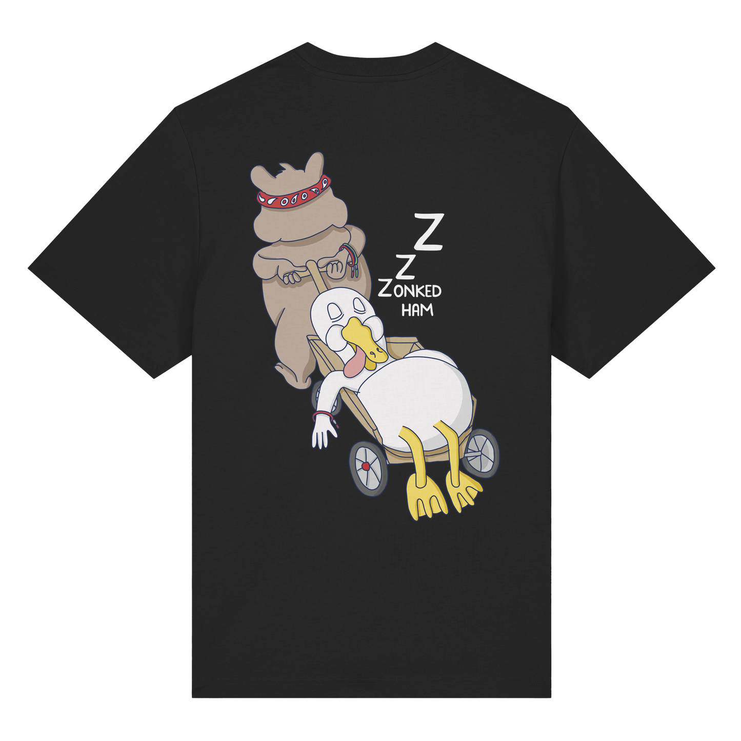 T-Shirt Handcart (schwarz) Backprint