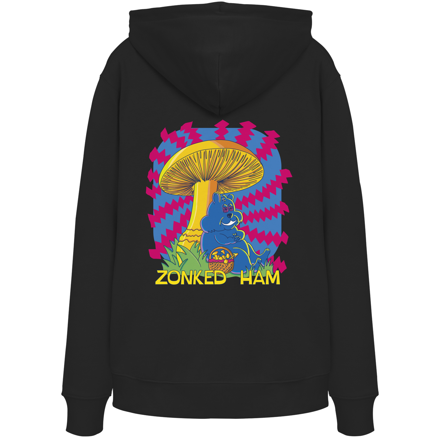 Hoodie BigMushroom (schwarz) - Backprint