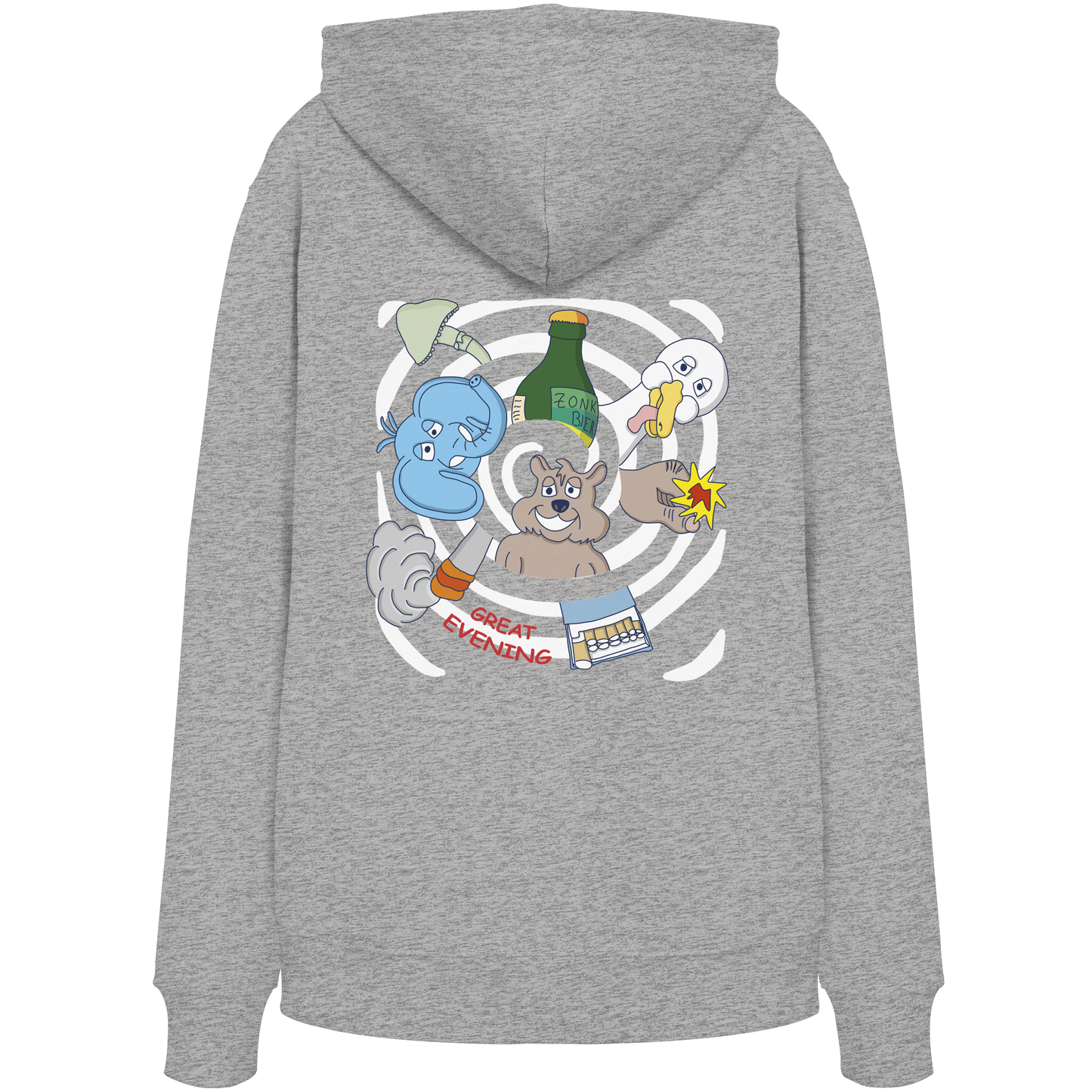 Hoodie Spiral (grau) - Backprint