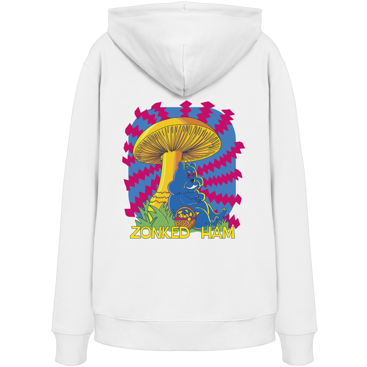 Hoodie BigMushroom (weiß) - Backprint