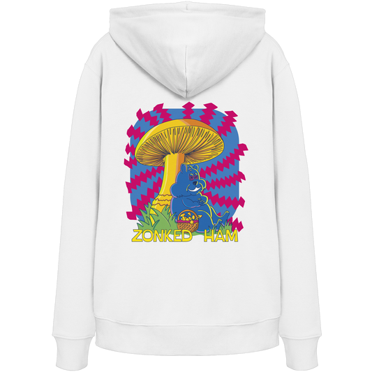Hoodie BigMushroom (weiß) - Backprint