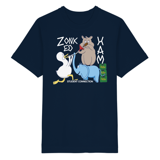 T-Shirt Chug-A-Beer (navy blau)