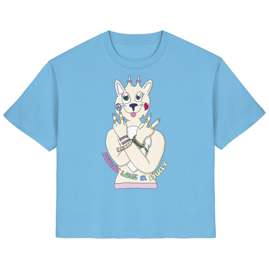 T-Shirt PartyLovePeace (aqua blue)