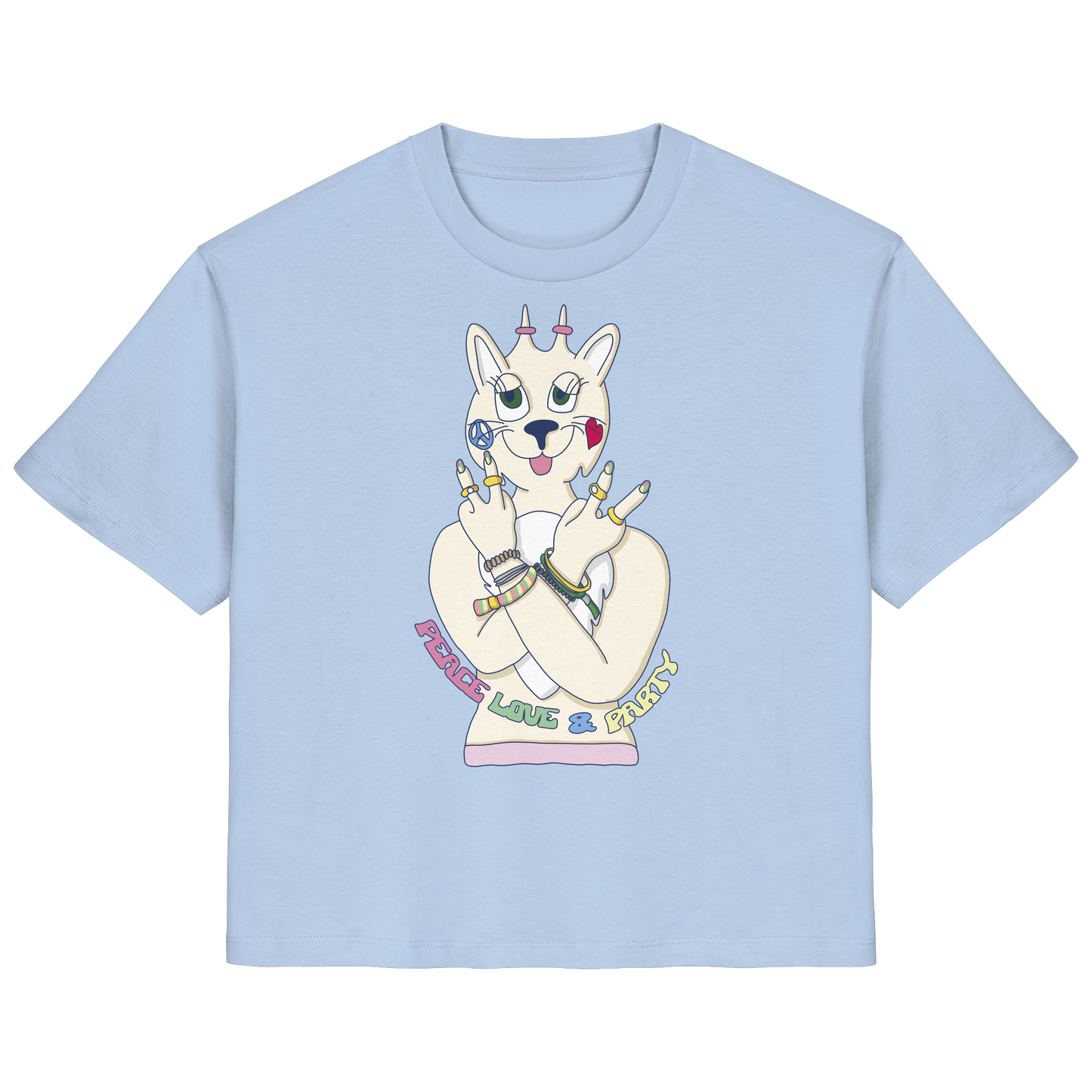 T-Shirt PartyLovePeace (blue soul)
