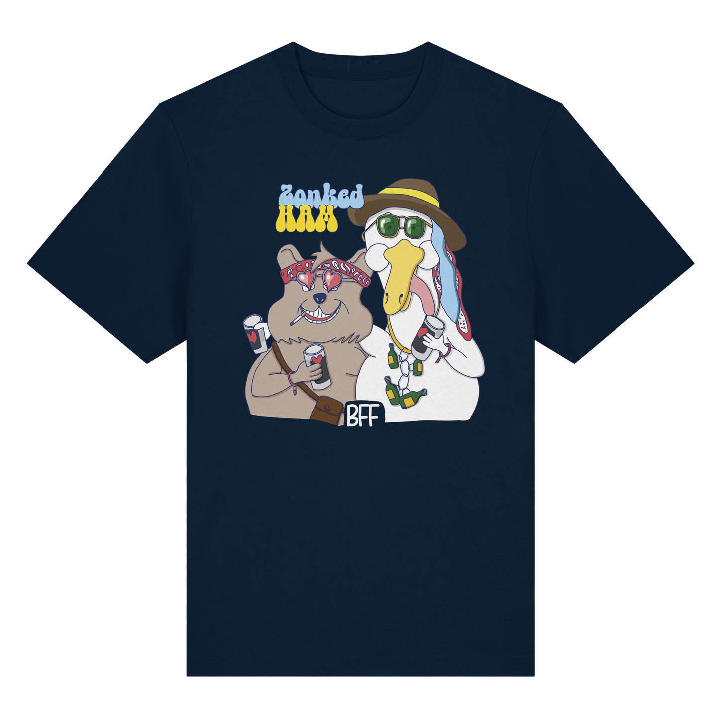 T-Shirt BFF (navy blau)