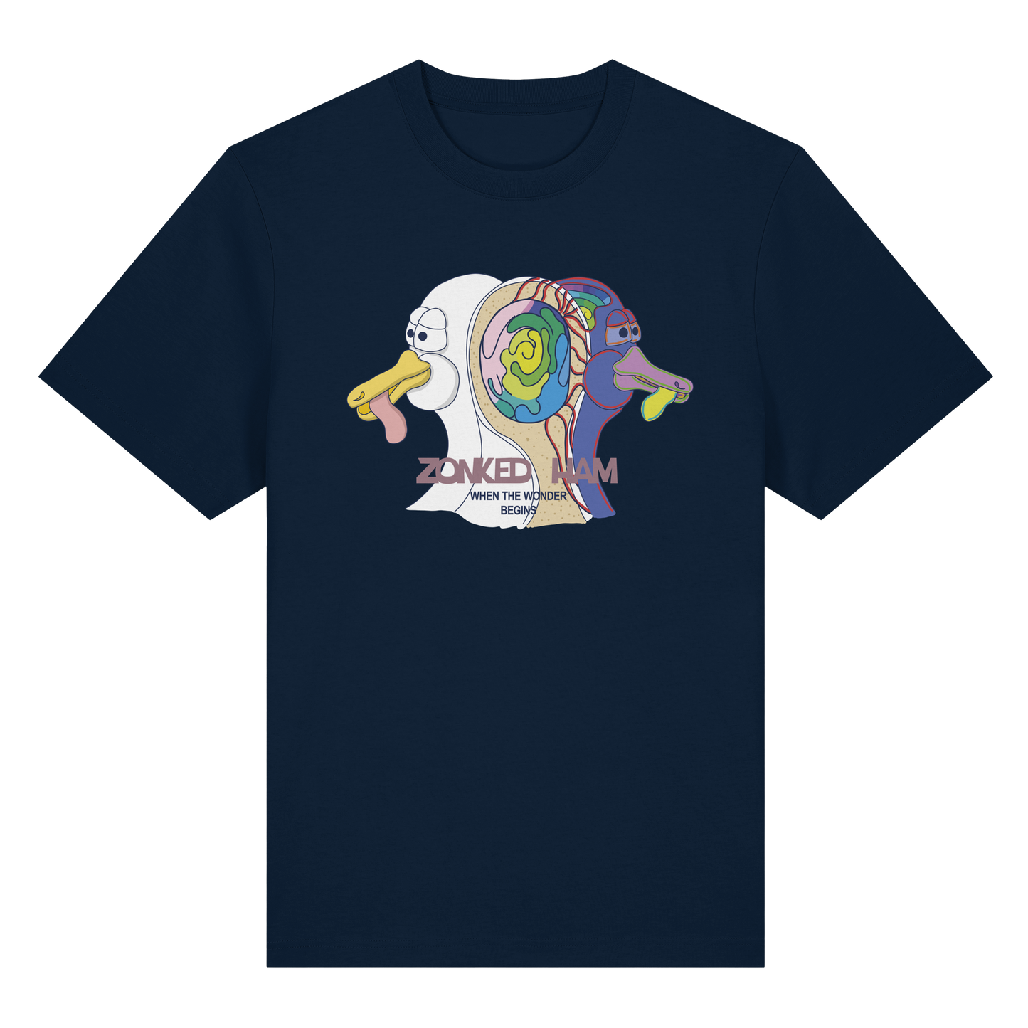 T-Shirt Faded (navy blau)