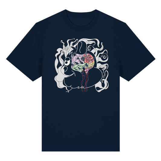 T-Shirt FadedBrain (navy blau)