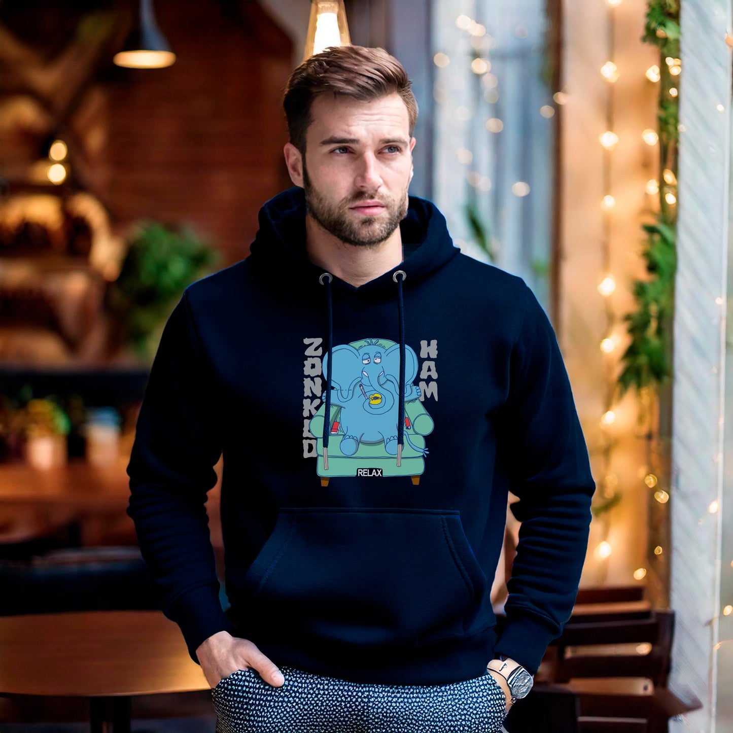 Hoodie Relax (navy blau)
