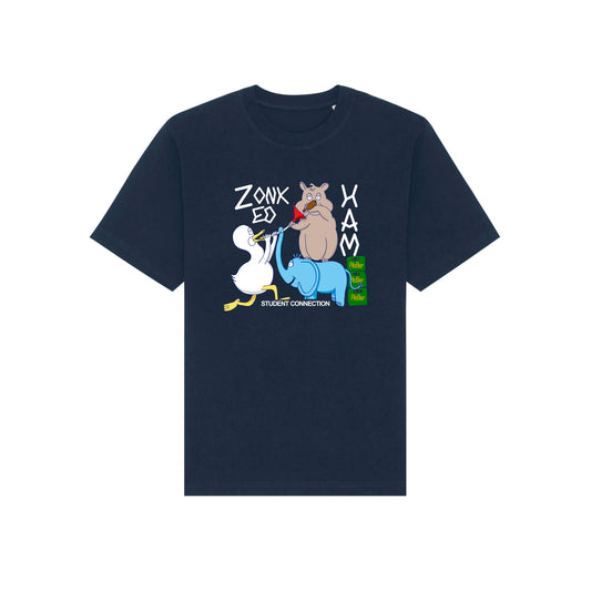T-Shirt Chug-A-Beer (navy blau)
